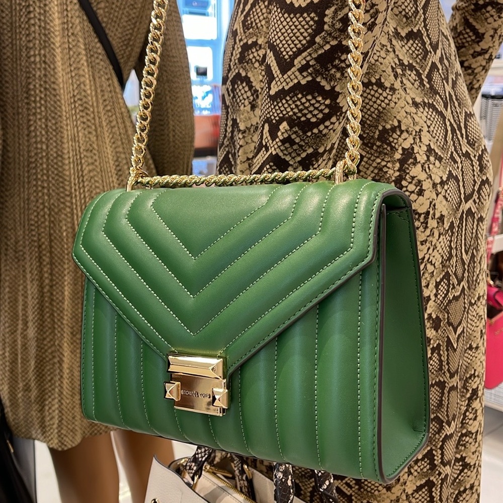 Michael Kors Whitney Medium Flap Chain Shoulder Bag 
Fern Green 
NWT - Picture 6 of 16